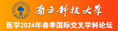 日逼性交网站视频南方科技大学医学2024年春季国际交叉学科论坛